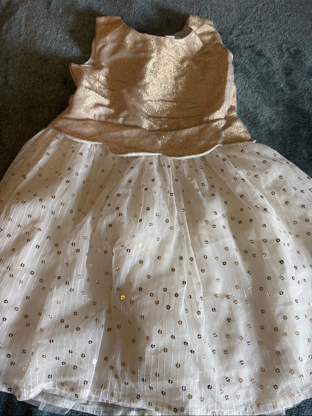 Cat & Jack Shimmery Silver Metallic Dress